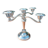 Silver-plated patinated metal chandelier with 5 adjustable branches –