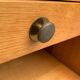 Solid oak compass feet bedside table 1950
