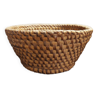 Baker's basket in woven rush, early 20th century