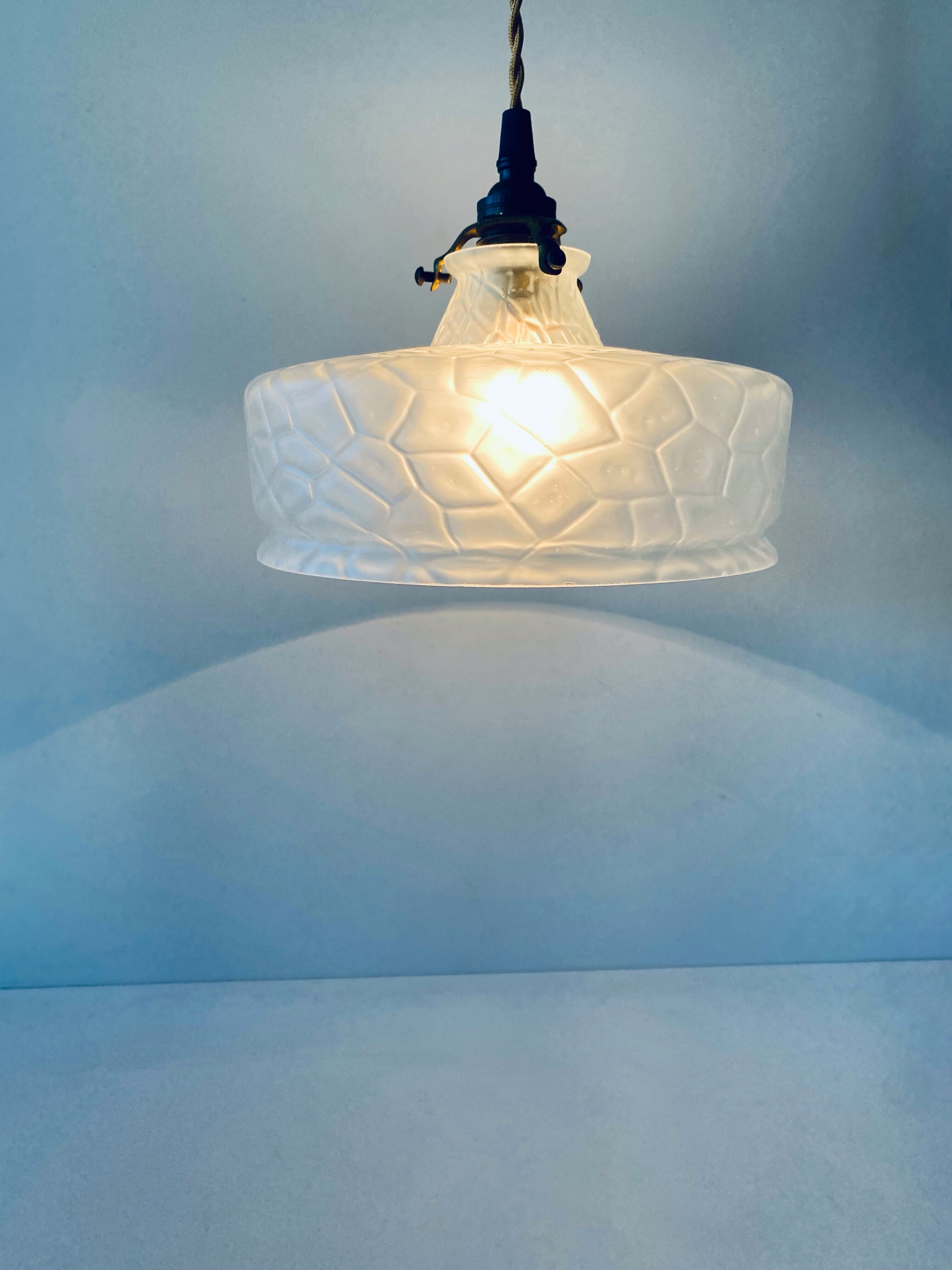 Vintage glass pendant light