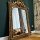 Golden wooden mirror