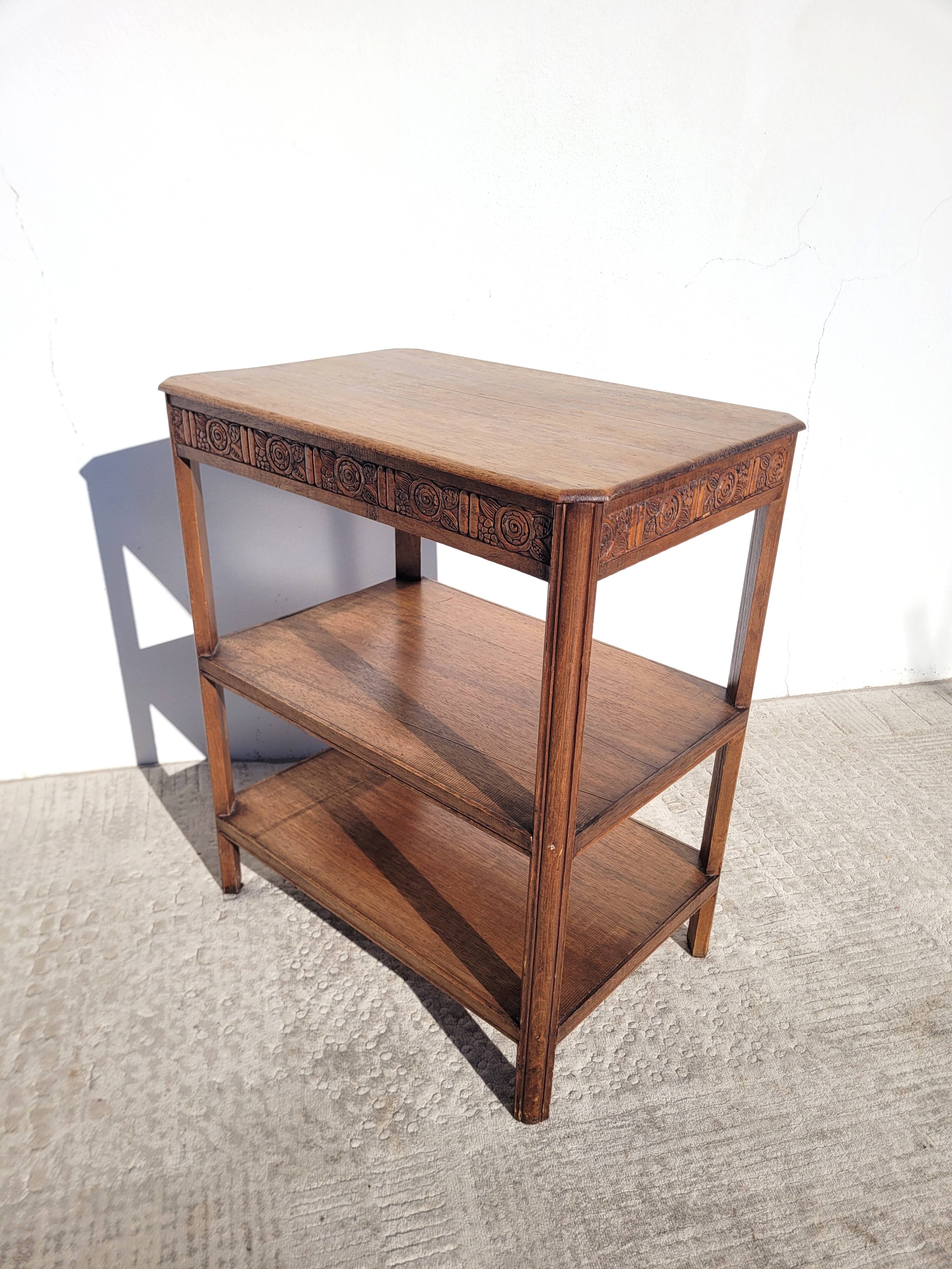 1940s side table or wooden side table