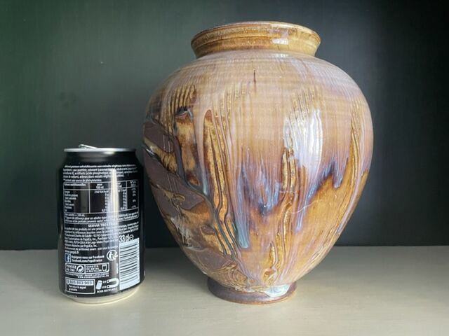 Sandstone vase signed, circa 1940