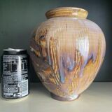 Vase en grès signé, vers 1940