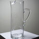 Old crystal/pulled glass pitcher engraved with floral decoration, Europe 1920-1930