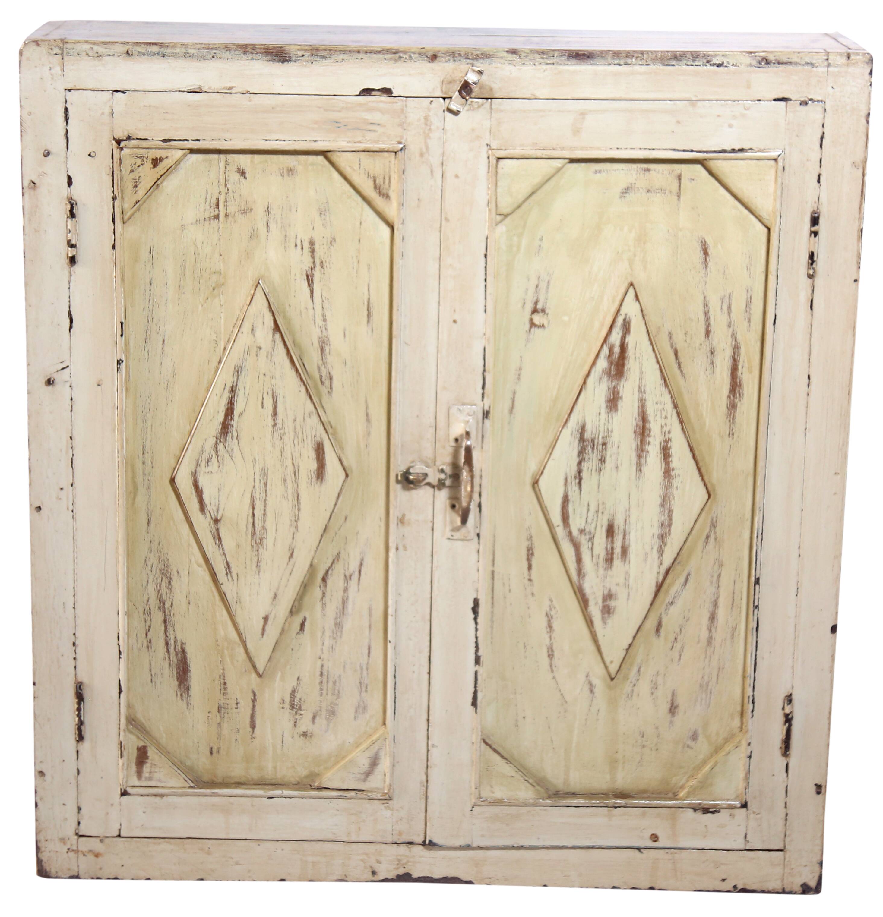 Art Deco wall cabinet in ancient Burmese teak