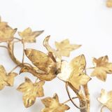 Gilt Pair of 1960's Italian 'Ivy' candle holders