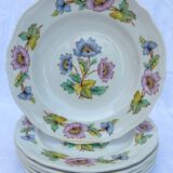 Set of 6 deep plates Moulins des Loups et Orchies
