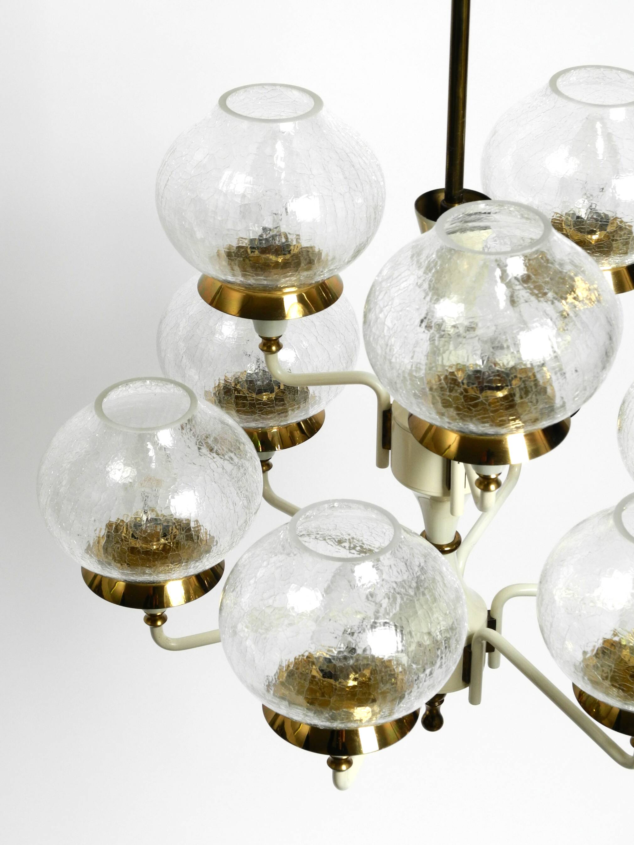 Beautiful 1960s brass glass Tulipan ceiling lamp by Hans Agne Jakobsson