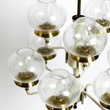 Beautiful 1960s brass glass Tulipan ceiling lamp by Hans Agne Jakobsson
