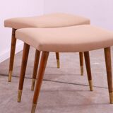 Paire de tabourets de style scandinave par Vyčítal et Sedláček, Tchécoslovaquie, années 1960