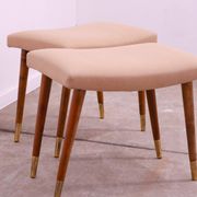 Pair of Scandinavian style stools by Vyčítal and Sedláček, Czechoslovakia, 1960s