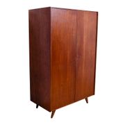 Elegant oak wardrobe U-450 by Jiří Jiroutek for Interiér Praha, 1960´s
