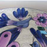 Ceramic decoration dish "peacock" Vega cuenca ecuador