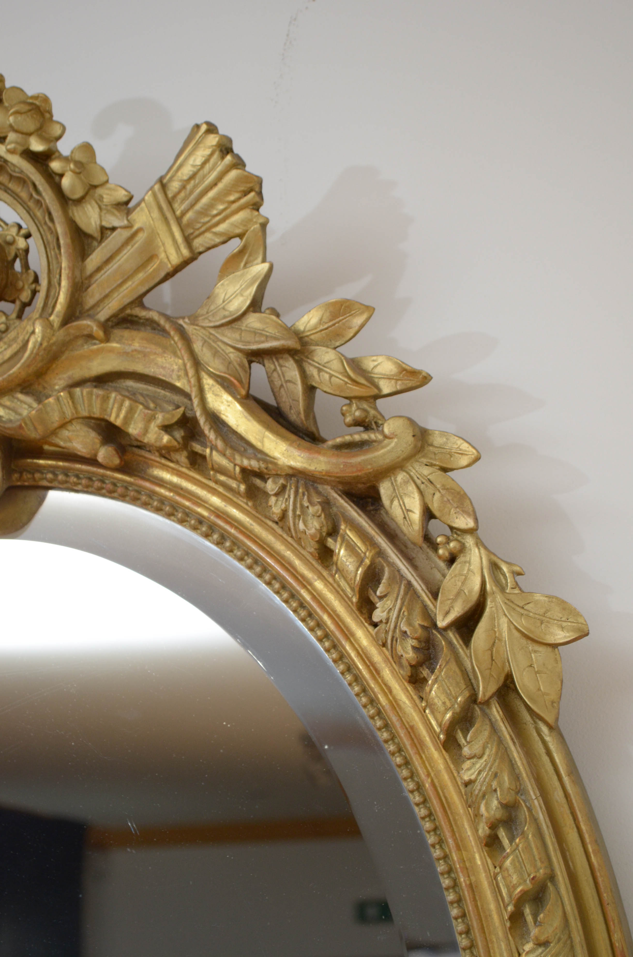 19th century gilt wall mirror - 112x70cm