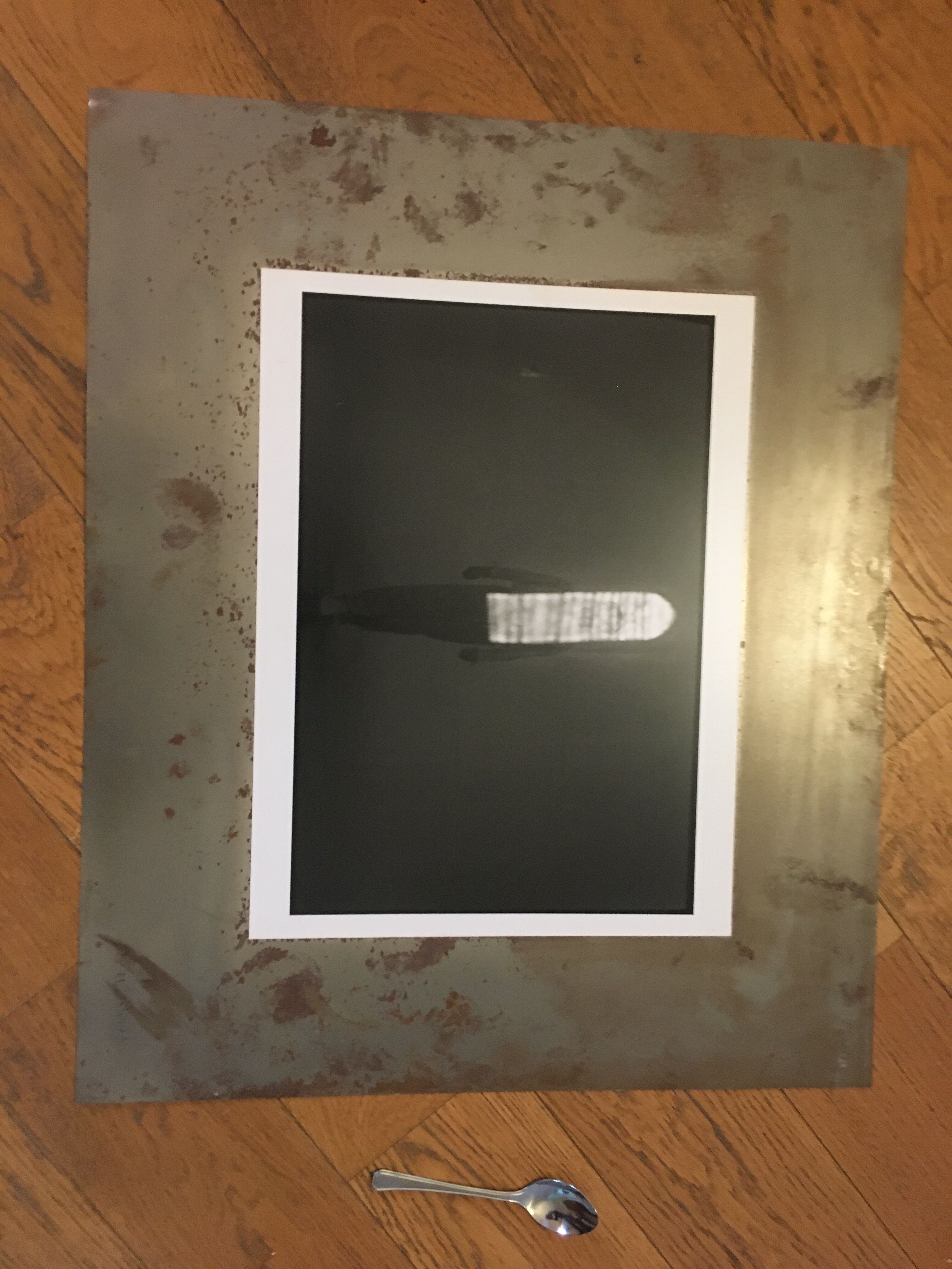 Unique photograph on metal plate