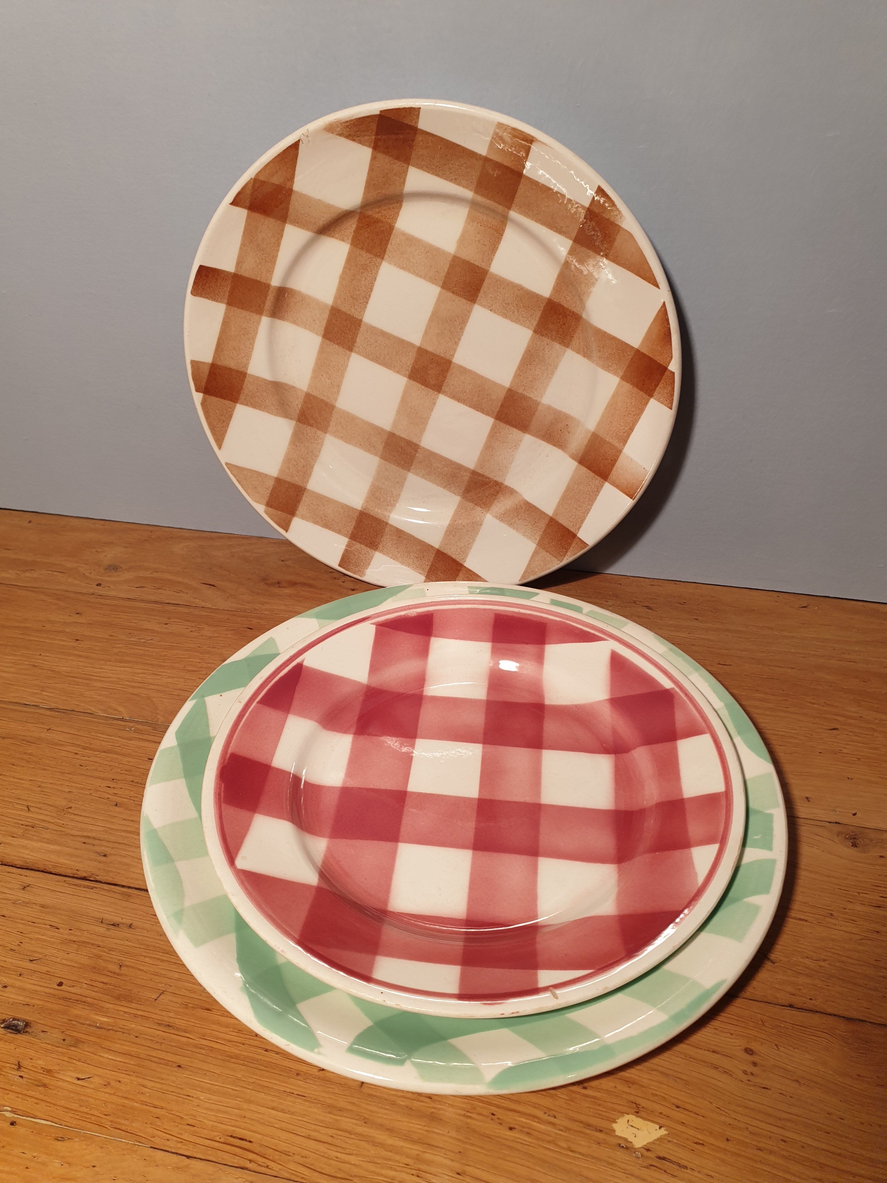 Trio of tile pattern plates