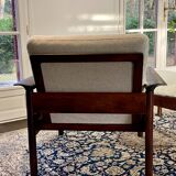 Fauteuil & Ottoman Hans Olsen – Vatne Møbler Danemark, 1960 Palissandre