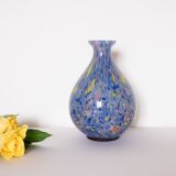 Blue and yellow murano vase
