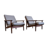 Paire de fauteuils en teck des années 1960, design hollandais