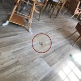 Large Louis Philippe mirror with white patina