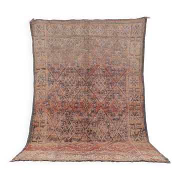 Tapis marocain vintage 195 x 305 cm - Tapis en laine berbère - Tapis bohème fait main