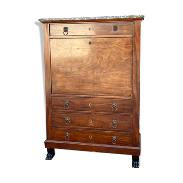 Secretary to abattant in mahogany period consulate xix eme century