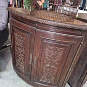2 Louis XVI style corner cabinets