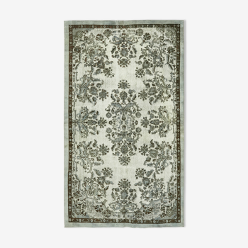 Hand-Knotted Antique Anatolian 1970s 170 cm x 287 cm Grey Carpet