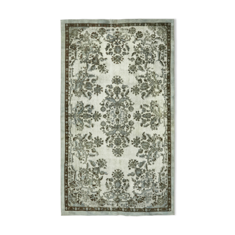 Hand-Knotted Antique Anatolian 1970s 170 cm x 287 cm Grey Carpet