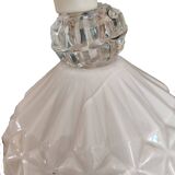 Duo suspensions en verre de couleur blanche