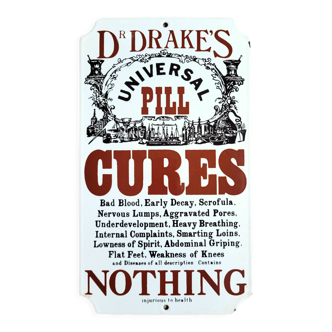 Dr Drake's enamelled plaque