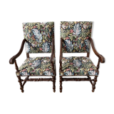 Paire de fauteuils Louis XIII