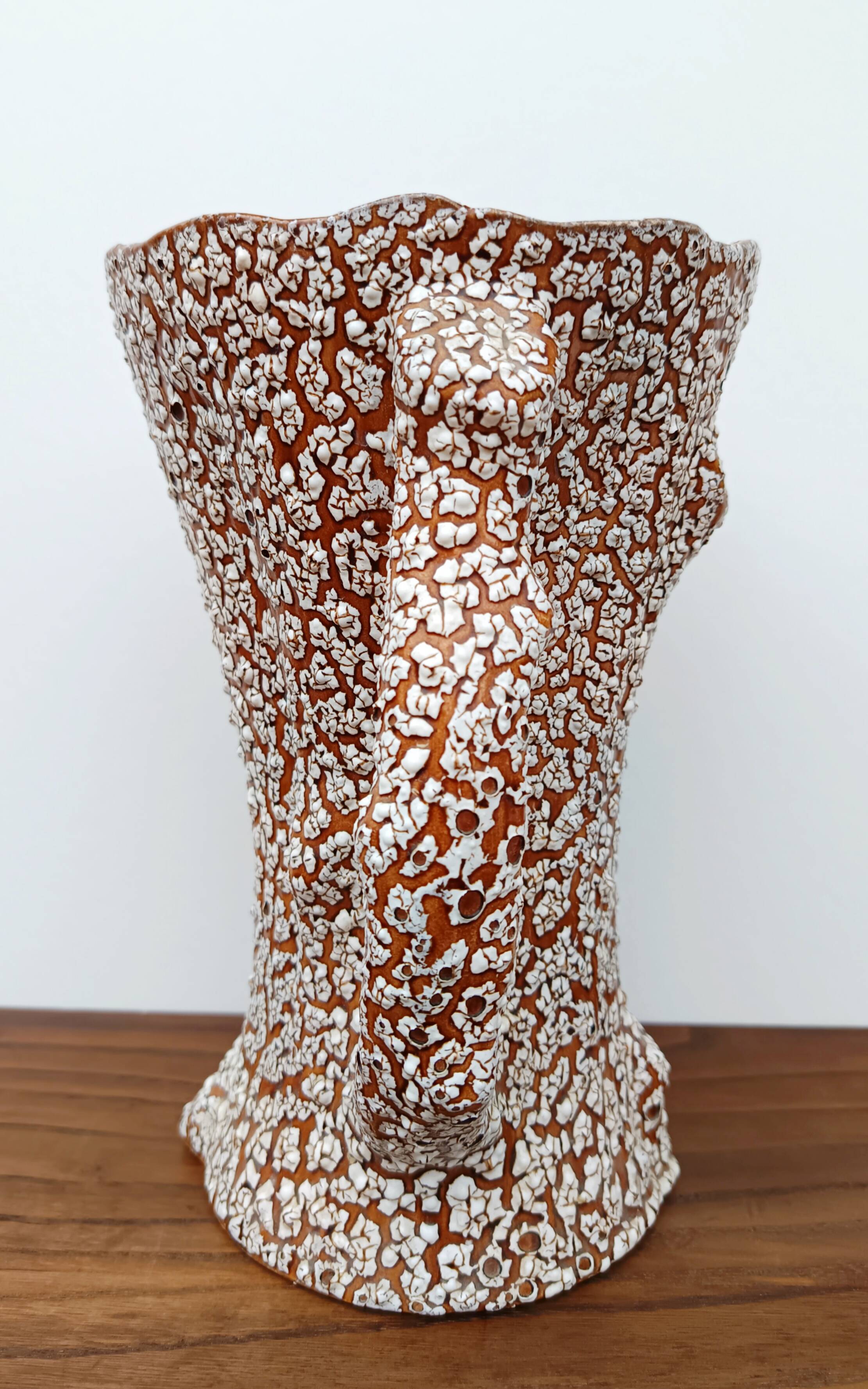 Vintage glazed ceramic vase - Fat Lava