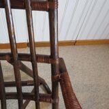 Rare-Vintage - Set of two rattan and bamboo armchairs - reclining armchairs - 80s