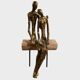 Decorative statue "Couple on bench" - Circa 2000
