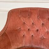 Toad armchair in pink velvet
