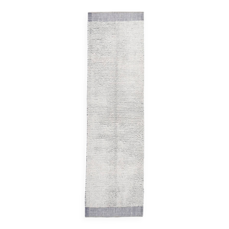 Tapis de couloir marocain bleu blanc 2x8, 68x250 cm