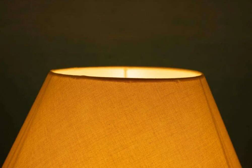 Lampe de chevet bohémienne années 70, vintage en faïence & laiton