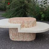 Travertine coffee table 1970
