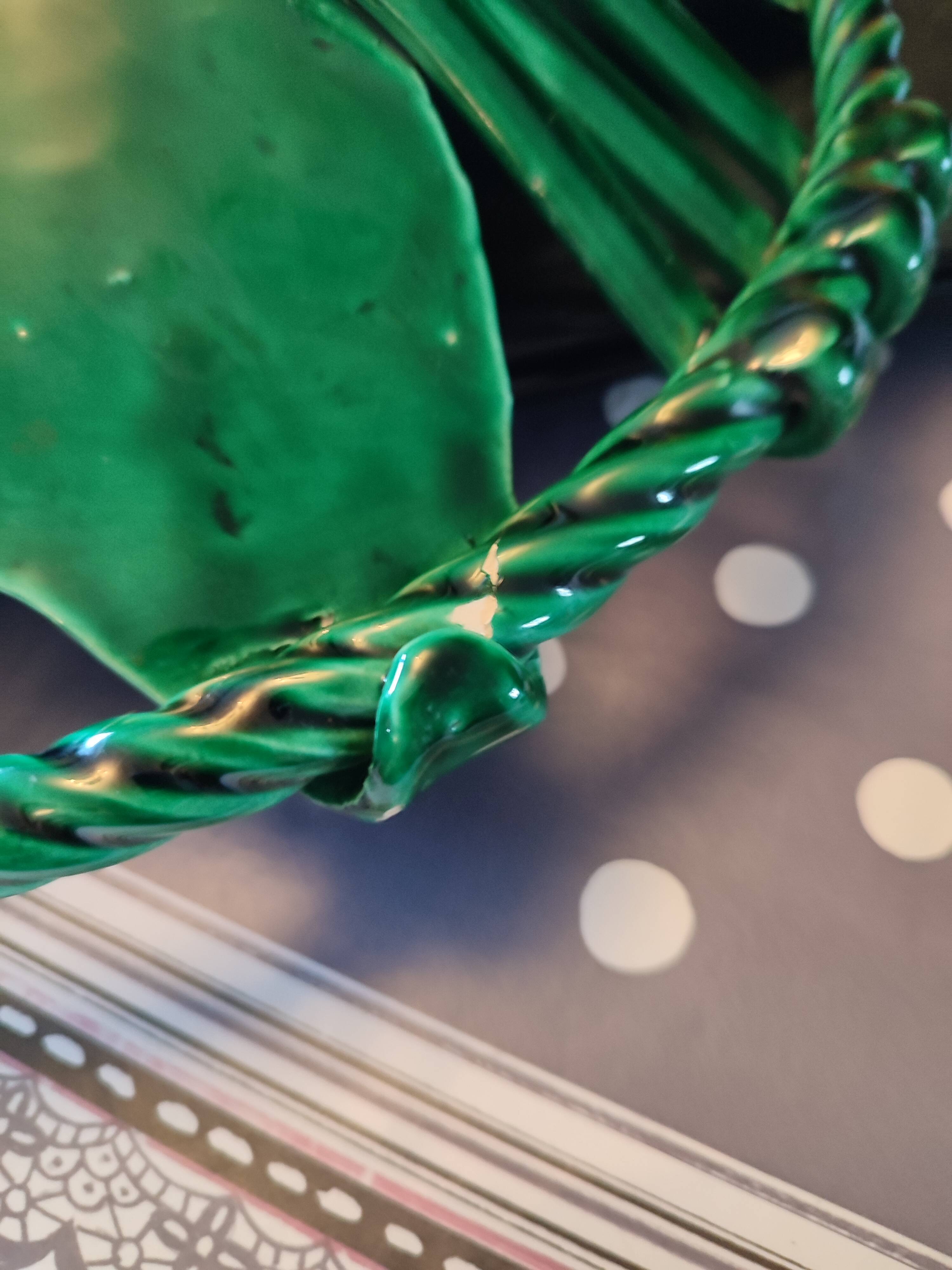 vintage fruit cup in braided ceramic