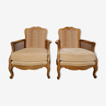 Pair of canne chairs
