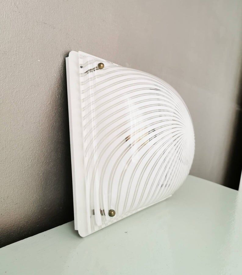 Massive Belgium 80s vintage square light