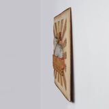 19th Century Religious Carved Wooden Agnus Dei Panel, France