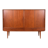Mid-Century Danish Teak Highboard Model 13 by Gunni Omann for Omann Jun