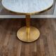 Table marble square diam. 80 cm brass brass brass foot brass