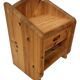 Vintage set of two pine wood bedside tables