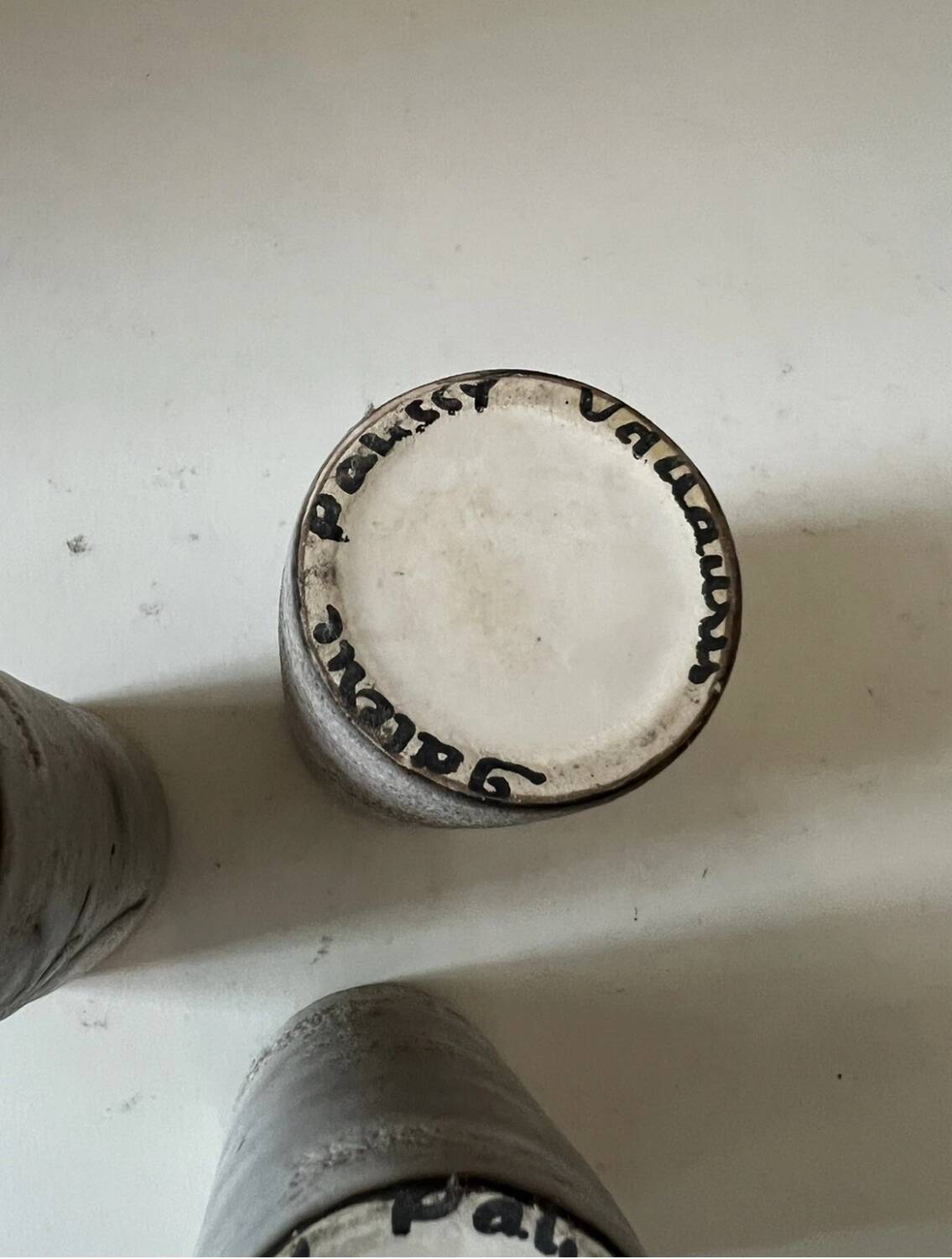 Verres à pastis Henri Cimal galerie Palissy Vallauris