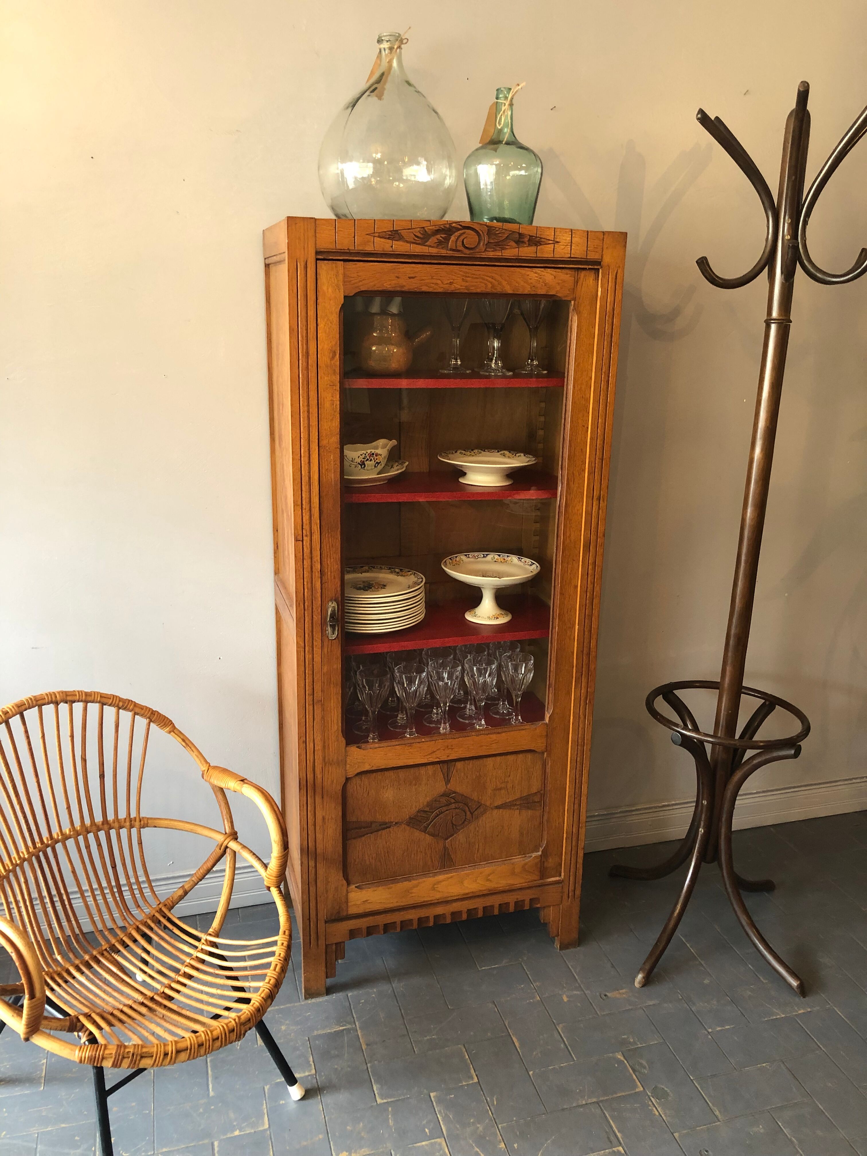 Art Deco glass cabinet