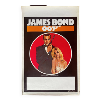 Affiche cinéma originale "James Bond 007 Film Festival" Sean Connery 36x54cm 1975